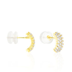 Damen Steckcreolen Gold 375 Zirkonia  - Creolen Damen | OROVIVO