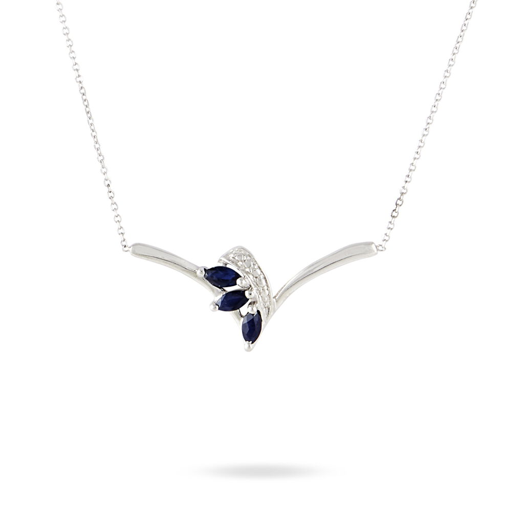 Collier Madelyn Or Blanc Saphir - Spannringe Damen | OROVIVO