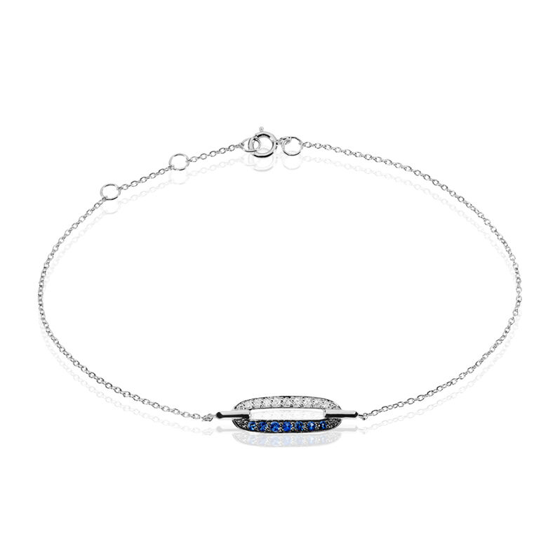 Bracelet Or Blanc Saphir - Spannringe Damen | OROVIVO