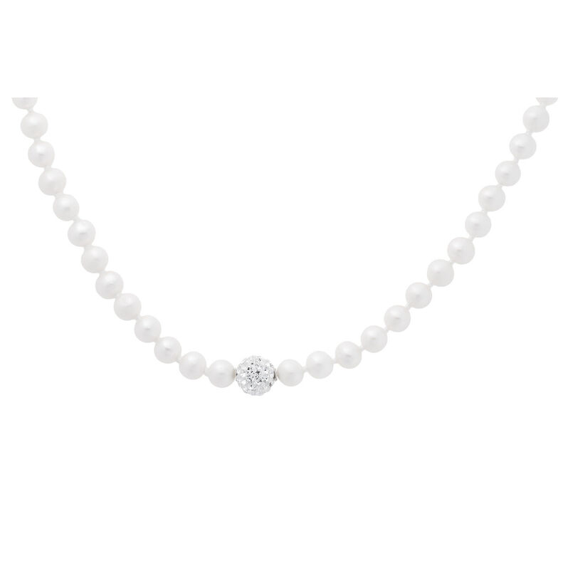 OLYMPIA 2 Damen Collier Silber 925 Perlmutt Perlmutt Ball - Halsketten Damen | OROVIVO