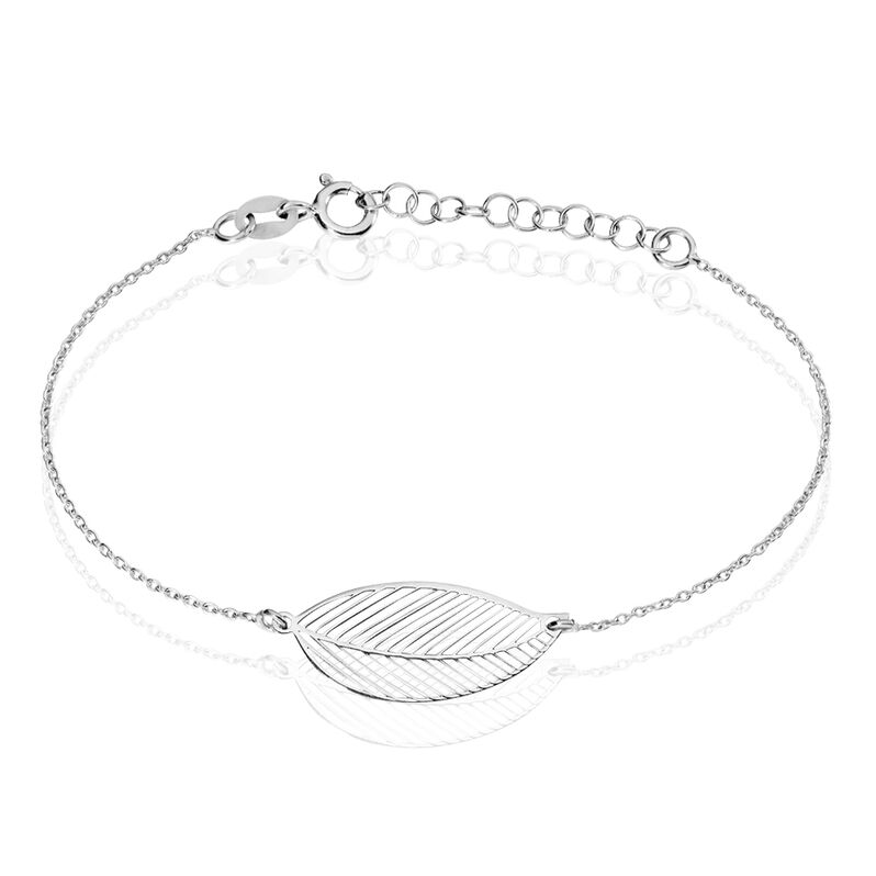 Bracelet Raissa Argent Rhodie Feuille - Spannringe Damen | OROVIVO