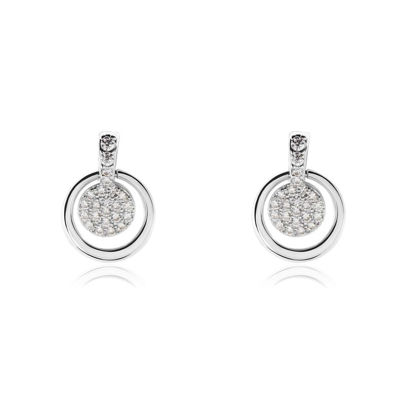JESS 2 Damen Ohrstecker Silber 925 Zirkonia Weiß 0,44 ct - Ohrstecker Damen | OROVIVO