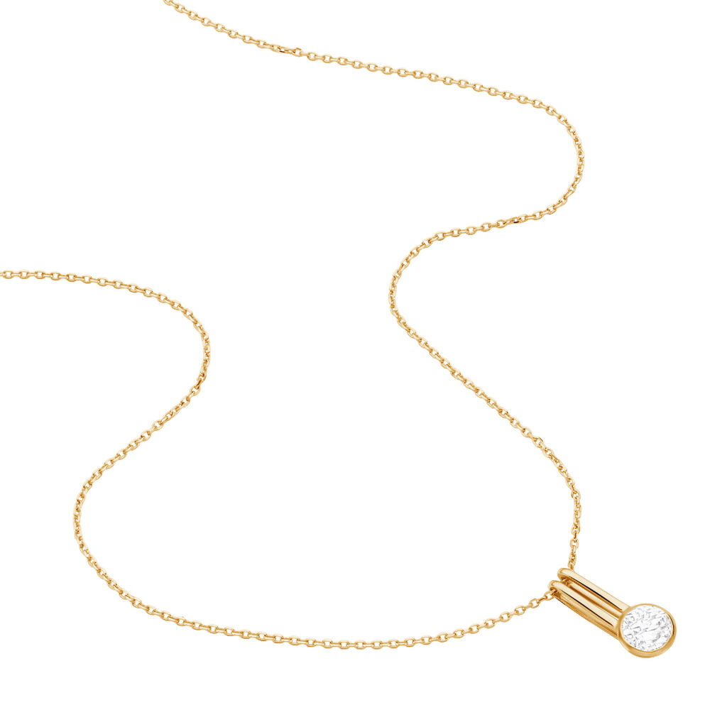Damen Halskette Messing Gold 750 plattiert  - Halsketten Damen | OROVIVO
