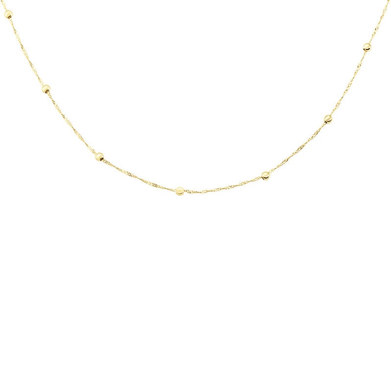 INDIRA Damen Collier Gold 375 (9 Karat) B 1 mm - Halsketten Damen | OROVIVO