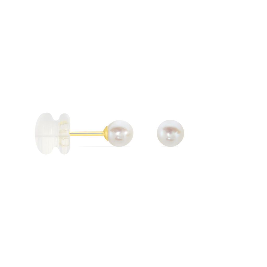 Damen Perlenohrringe Gold 375 Zuchtperle 3,5-4mm - Ohrstecker Damen | OROVIVO