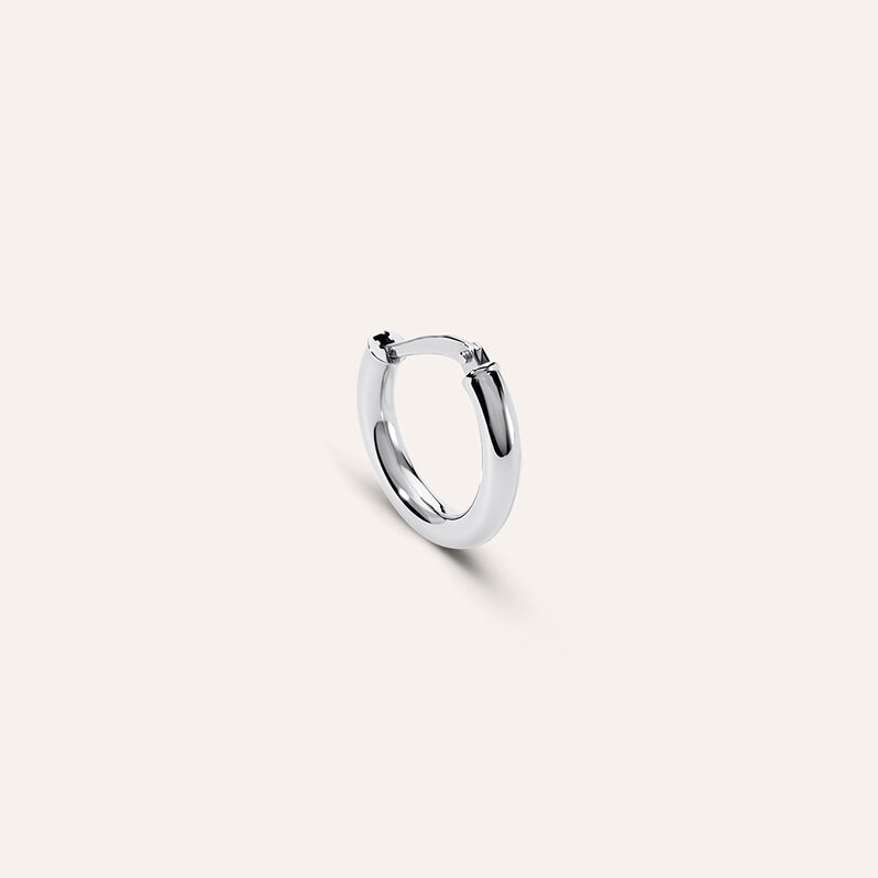 Mono Orecchino A Cerchio Toujours Oro Bianco - Spannringe Unisex | OROVIVO