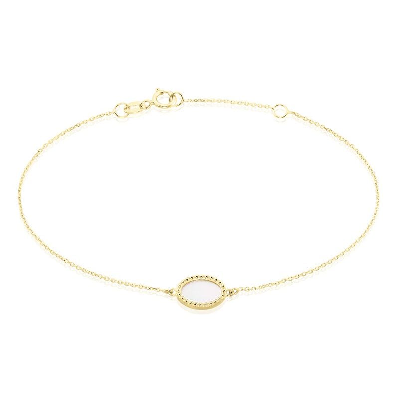 Bracelet Pernia Or Jaune Nacre - Spannringe Damen | OROVIVO