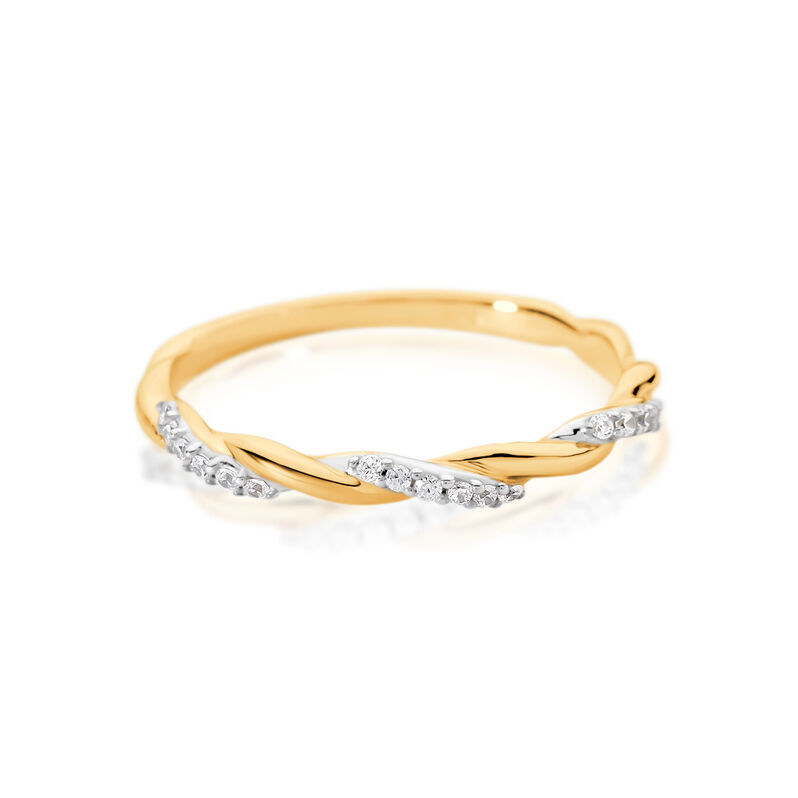 FRANZI Damen Ring Gold 333 (8 Karat) Andere Steine Wei&szlig; - Ringe mit Stein Damen | OROVIVO