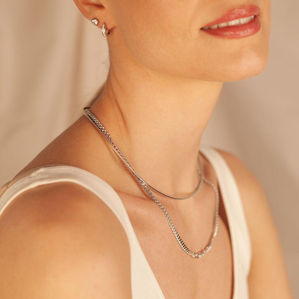 Damen Omegakette Silber 925  - Halsketten Damen | OROVIVO