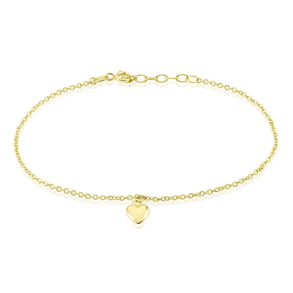 HEART Damen Armband Silber vergoldet 925 B 1,4 mm