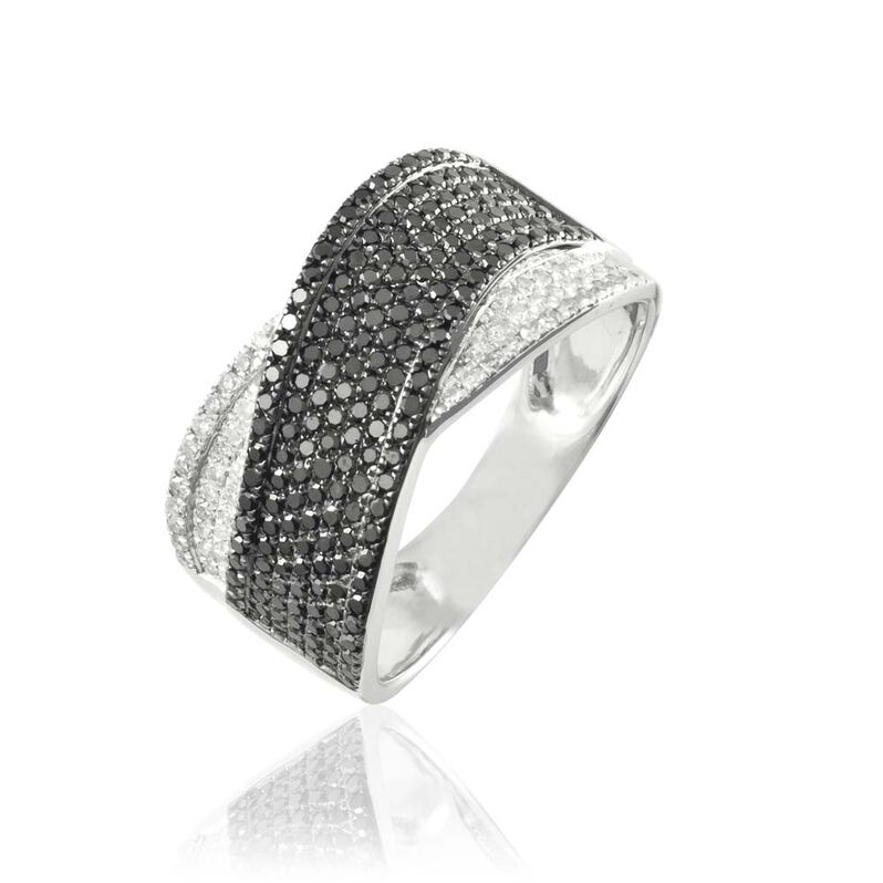 Bague Elyne Or Blanc Diamant - Spannringe Damen | OROVIVO