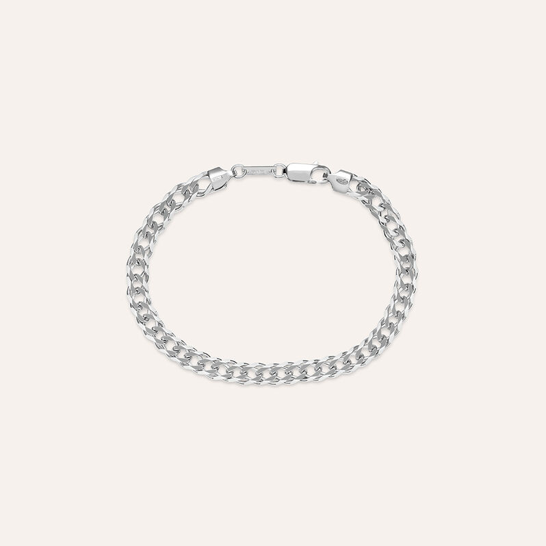 Bracciale Catena Gentleman Argento Rodiato - Spannringe Herren | OROVIVO