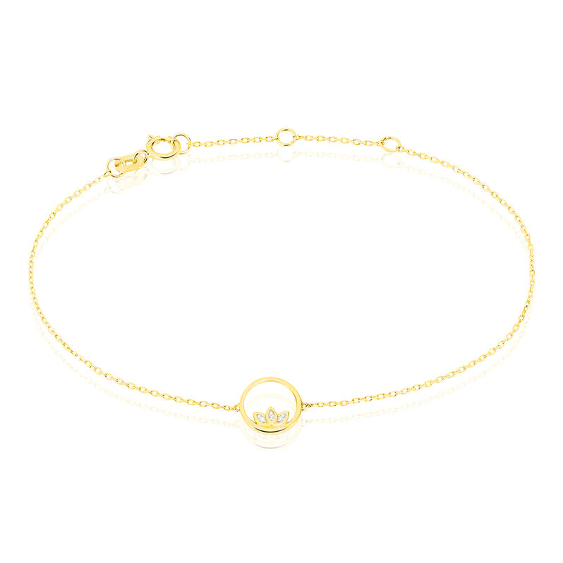 Bracelet Or Jaune Helia Cercle Diamants - Spannringe Damen | OROVIVO