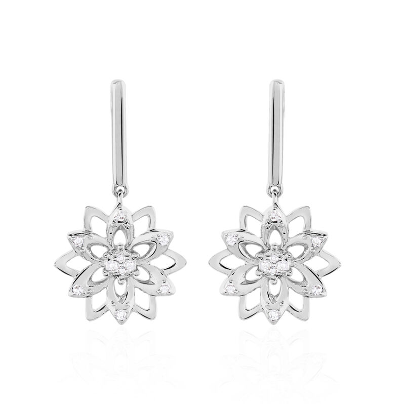 Boucles D'oreilles Or Weiss Italane Pend - Spannringe Damen | OROVIVO