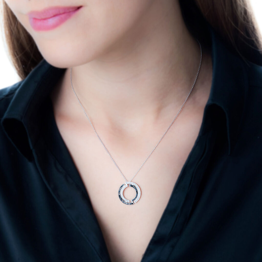 Collier Gravity Or Blanc Diamant - Spannringe Damen | OROVIVO