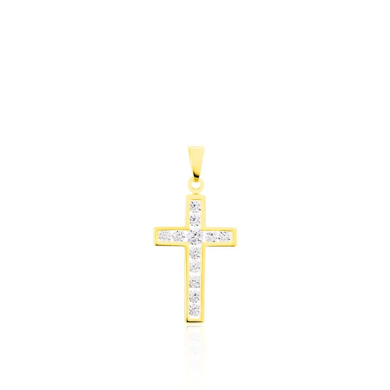 Kreuz Anhänger Gold 333 Zirkonia Adina - Schmuckanhänger Familie | OROVIVO