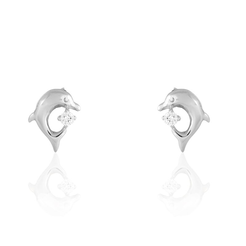 Boucles D'oreilles Pendantes Shainezae Argent Blanc Oxyde De Zirconium - Spannringe Damen | OROVIVO