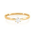 Sonate Damen Ring Gold 585 (14 Karat) Synthetischer Diamant Wei&szlig; 0,26 ct