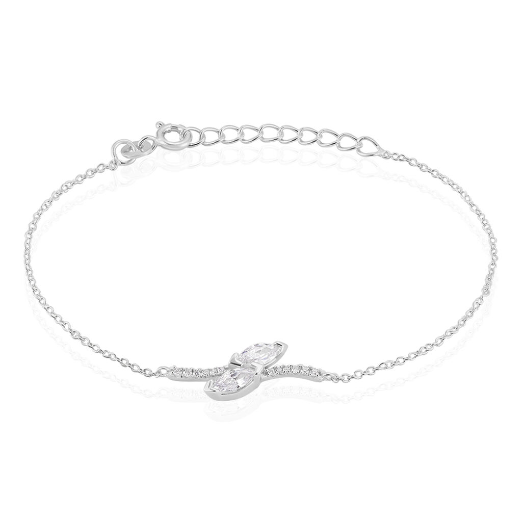 Bracelet Argent Rhodie Nevarte Toi Et Moi Oxyde - Spannringe Damen | OROVIVO