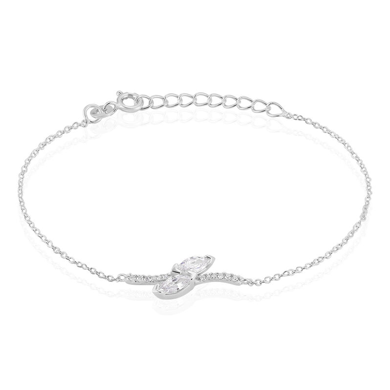 Bracelet Argent Rhodie Nevarte Toi Et Moi Oxyde - Spannringe Damen | OROVIVO