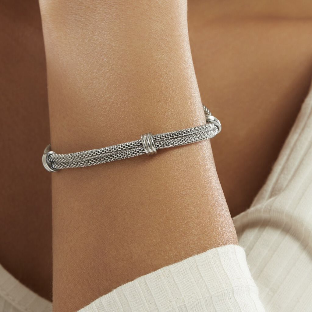 Bracelet Aleyna Acier  - Spannringe Damen | OROVIVO