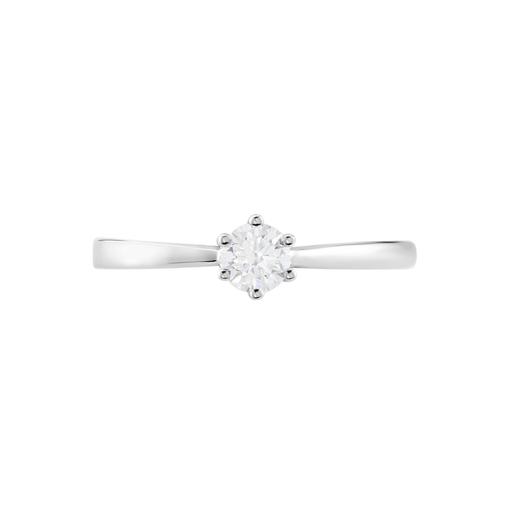 Sonate Damen Ring Weißgold 750 (18 Karat) Synthetischer Diamant Weiß 0,31 ct - Verlobungsringe Damen | OROVIVO