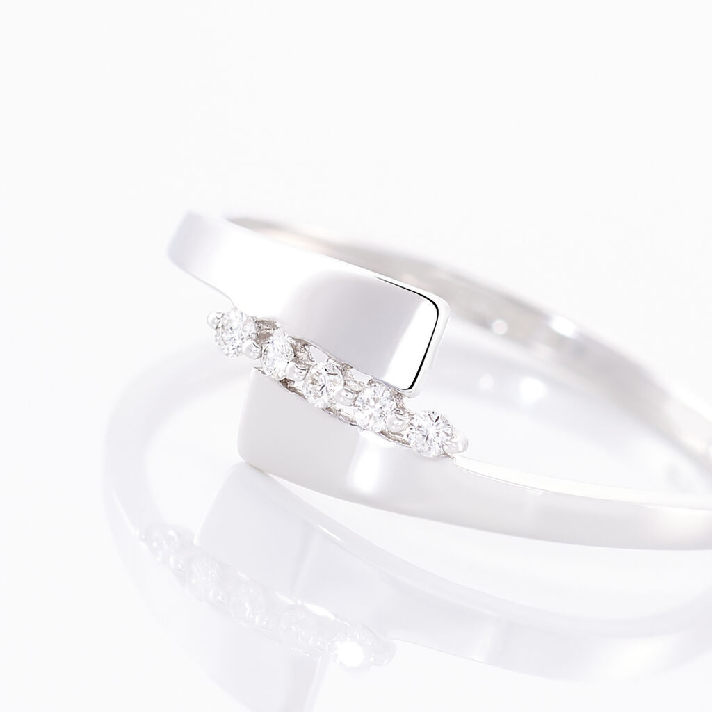 Bague Abbie Or Blanc Diamant - Spannringe Damen | OROVIVO