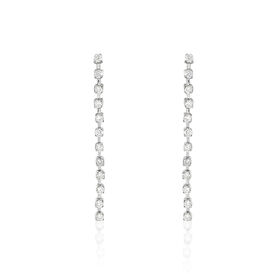 Damen Ohrstecker Lang Weißgold 750 Diamant 0,408ct - Ohrstecker lang Damen | OROVIVO