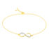 INFINO Damen Armband Gold 375 (9 Karat) Diamant Weiß 0,01 ct Unendlichkeit