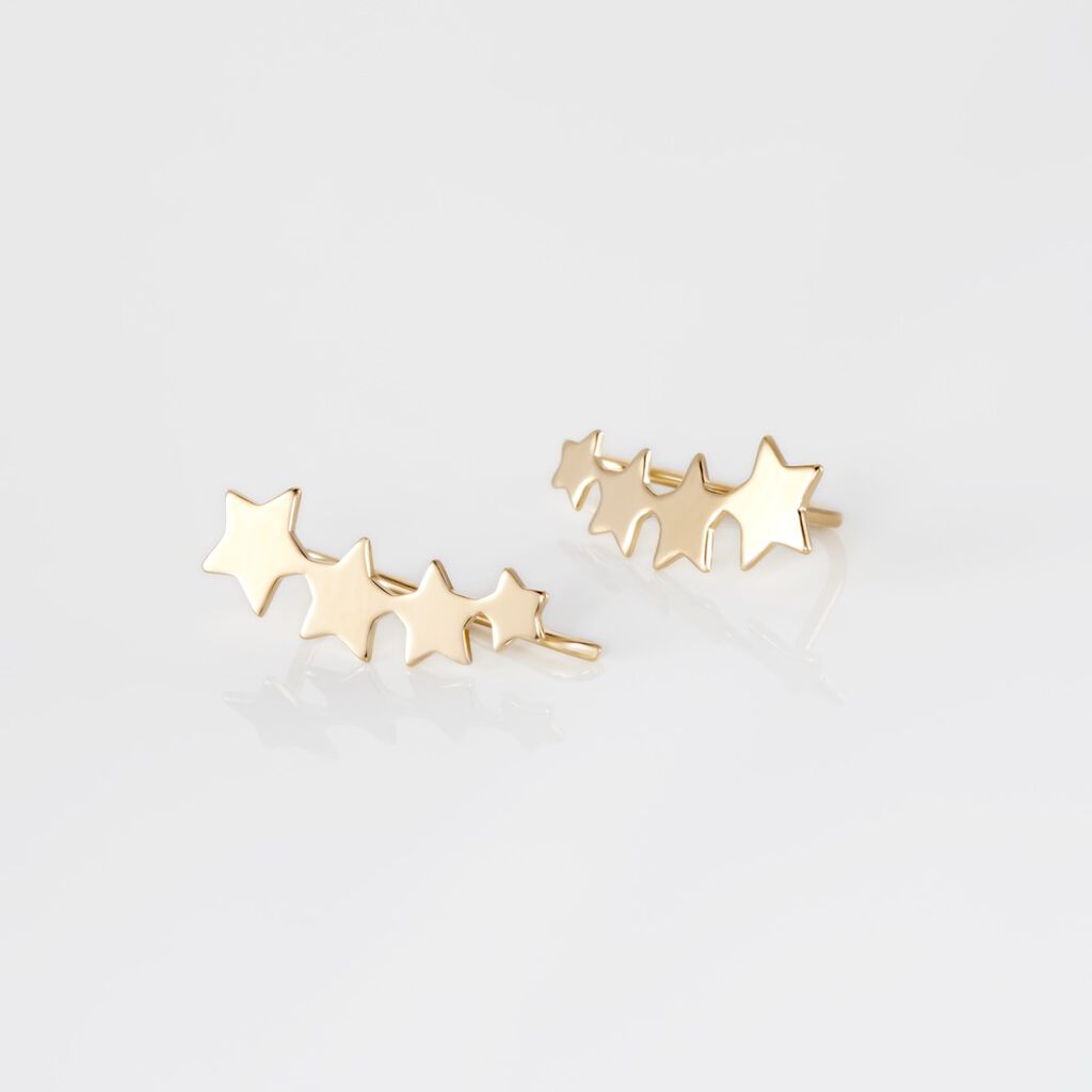 FEE Damen Ohrschmuck Vergoldet Stern
