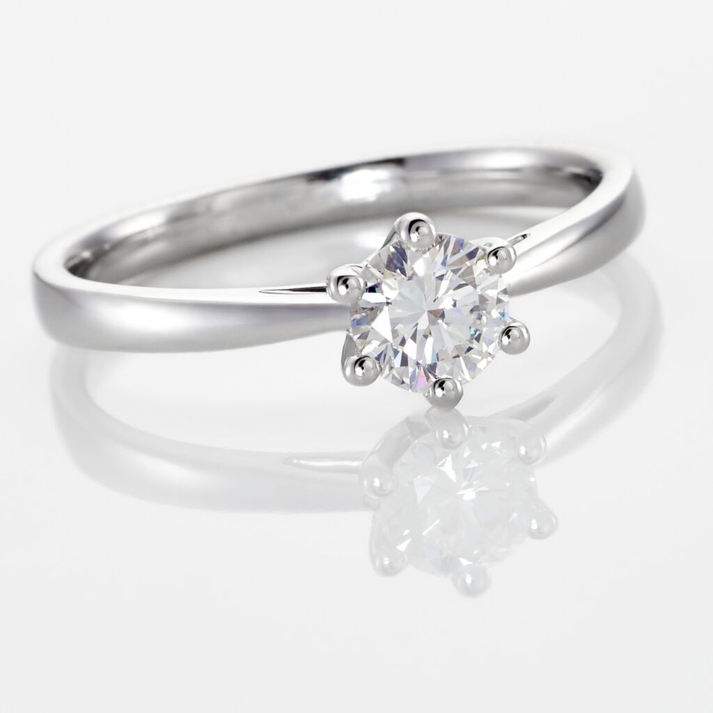 Monopoli Damen Ring Wei&szlig;gold 750 (18 Karat) Diamant Wei&szlig; 0,52 ct