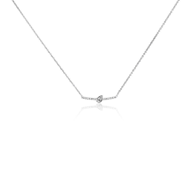 Collier Or Blanc Diamant - Spannringe Damen | OROVIVO