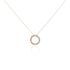 MYRIAM Damen Collier Silber rosevergoldet 925 Zirkonia Champagner 4,21 ct Kreis B 1,15 mm