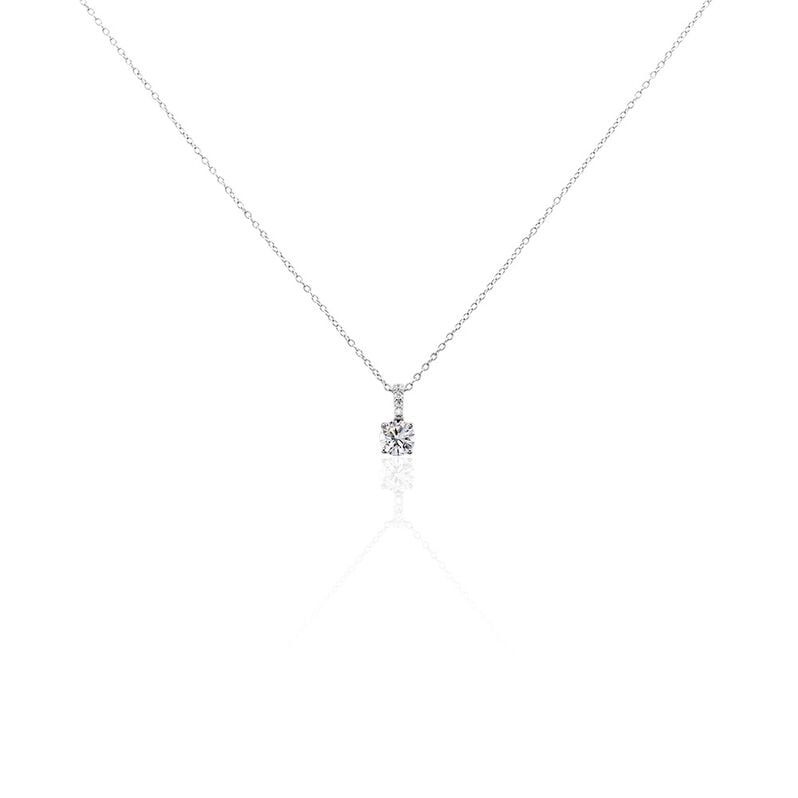 PAULINA Damen Collier Silber 925 Zirkonia Wei&szlig; 1,52 ct B 1,15 mm - Halsketten Damen | OROVIVO