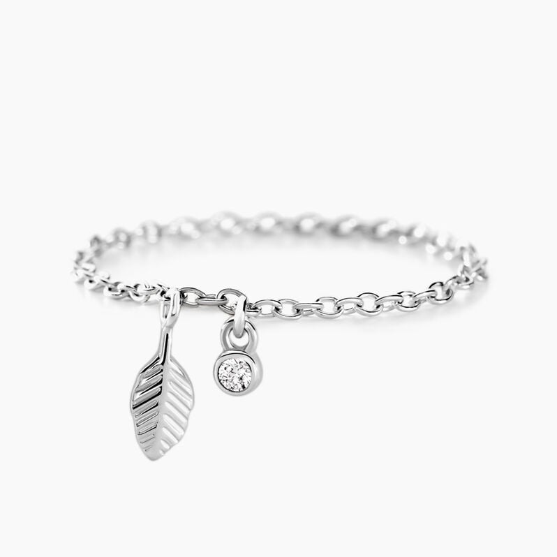 Bague Gypsie Argent Weiss Oxyde De Zirconium - Spannringe Damen | OROVIVO