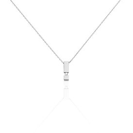 Damen Halskette Weißgold 375 Diamant 0,04ct - Ketten mit Anhänger Damen | OROVIVO