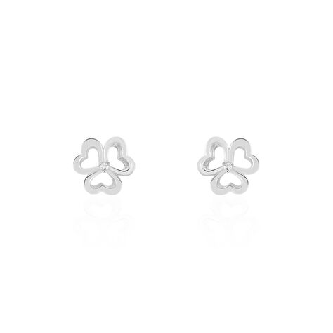Damen Ohrstecker Silber 925 Diamant 0,016ct Klee - Ohrstecker Damen | OROVIVO