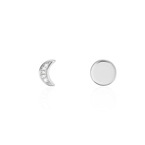 Damen Ohrstecker Silber 925 Zirkonia Mond - Ohrringe mit Stein Damen | OROVIVO