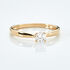 AURELA Damen Ring Gold 585 (14 Karat) Synthetischer Diamant Wei&szlig; 0,25 ct