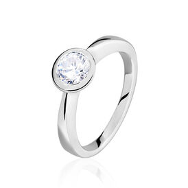 Solitärring Silber 925 Zirkonia - Cocktailringe Damen | OROVIVO