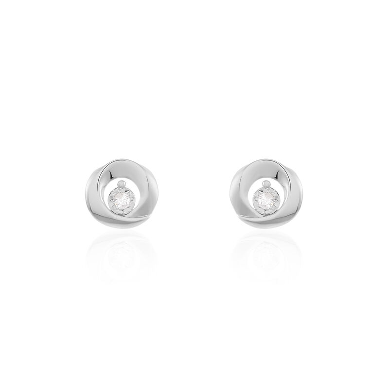 Damen Ohrstecker Wei&szlig;gold 375 (9 Karat) Diamant Wei&szlig; 0,03 ct - Ohrstecker Damen | OROVIVO