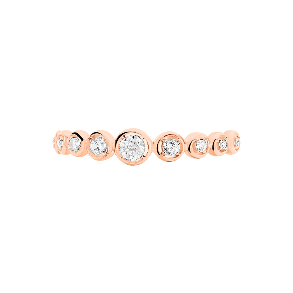 Bague Lidie Or Rose  Et Oxydes - Spannringe Damen | OROVIVO