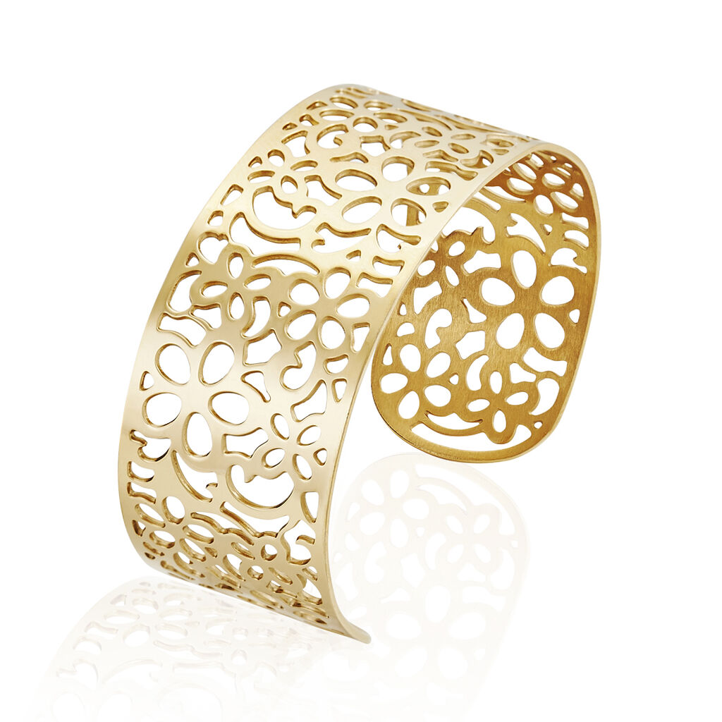 Bracelet Manchette Brenda Acier Jaune - Spannringe Damen | OROVIVO