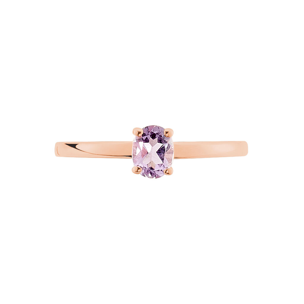 Bague Lily Or Rose Amethyste - Spannringe Damen | OROVIVO