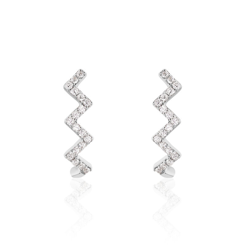Boucles D'oreilles Or Weiss Abby-gaelle - Spannringe Damen | OROVIVO