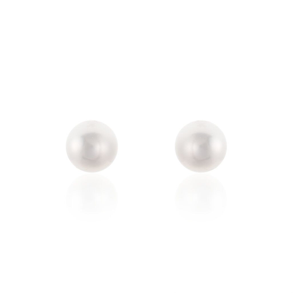 Thumbnail - GERRA Damen Ohrstecker Gold 585 (14 Karat) Akoyaperle Perlmutt Ball, Ohrstecker mit Stein