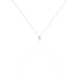 Damen Halskette Weißgold 375 Zirkonia - Ketten mit Anhänger Damen | OROVIVO