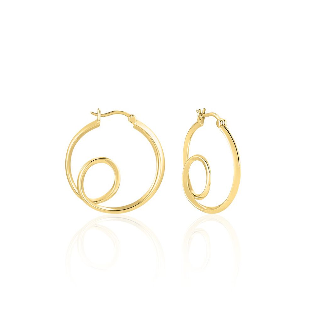 ANNA Damen Creolen Silber vergoldet 925