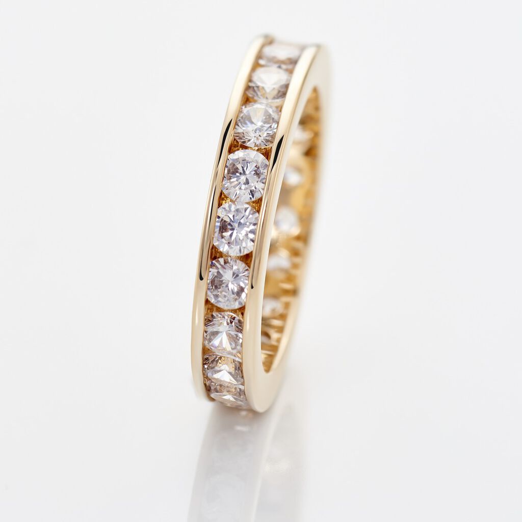 Damen Ring Vergoldet Zirkonia Marita 3,00mm  - Ringe mit Stein Damen | OROVIVO