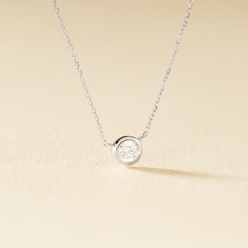 Collier Ofelia Or Blanc Diamant - Spannringe Damen | OROVIVO